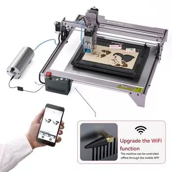 ATOMSTACK AIC1 Автоматическая система подачи воздуха для лазерного гравировального станка с поддержкой автоматического управления Wi-Fi серый