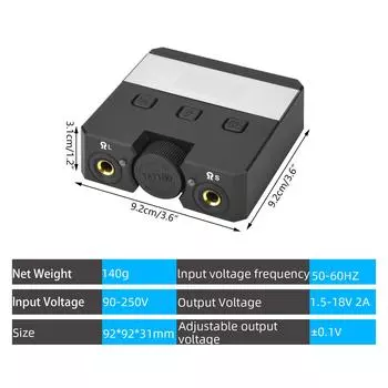 ATOMUS ABS черный светодиодный цифровой дисплей регулятор мощности татуировки трансформатор регулировка напряжения режим запотевания EU Plug
