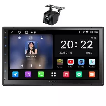 ATOTO A5L Android 2DIN Дисплей Автомобильная Навигация 7 Беспроводной Android Auto Беспроводной GPS Камера Заднего Вида Аудио, дюйм, & CarPlay, WiFi/BT/USB Модем,