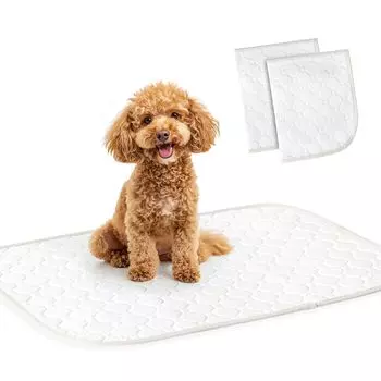 atRise и прочно моющийся набор из 4 листов туалетной бумаги для домашних животных [нескользящие фиксированные], 2 размера, впитывающая воду простыня, нескользящая