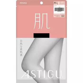 ATSUGI Astig [Skin] Black ML Stockings Plain Stockings Stockings Material] Nylon, polyurethane Stockings Plain Stockings