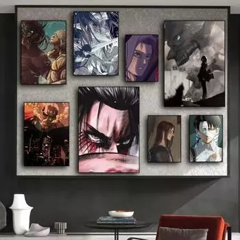 Attack on Titan Anime Poster Prints Wall Decals Sticker Pictures Canvas painting Living Room Home Decoration 21cm30cm NoFrame