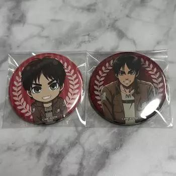 Attack On Titan Coogemate Limited Edition Eren Yeager Can Badge Set Sell