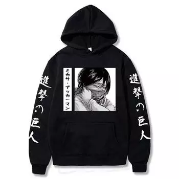 Attack On Titan Hot Anime Print Men Women Hoodie XS чёрный