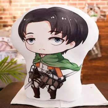 Attack On Titan Manga Peripheral Plush Doll Eren Mikas Cushion Toys Stuffed Levi,20cm/8in