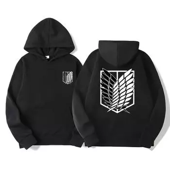 Attack on Titan Men s Hoodie Anime Hoodies Men Women Streetwear Pullover Harajuku Shingeki no Kyojin Hoodies Sweatshirt Clothes XXL белый
