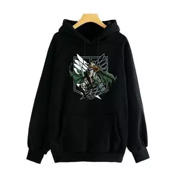 Attack Titan On Corps Mikasa Eren Hoodie Top Sweatshirt Pullover Jumper Jacket L