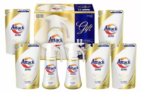 Attack ZERO One Hand Push 400g x 2 bottles Refill 360g x 5 bags Plus Prevents room drying odor for 24 [Detergent Gift] (Antibacterial + hours)