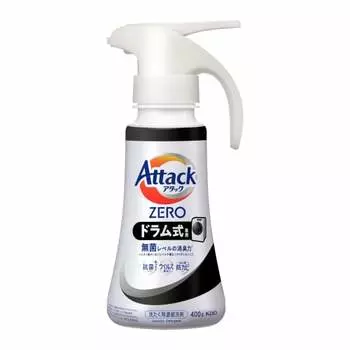 attack zero the best cleaning power in the history of attack liquid. sterile level deodorizing power dedicated for drum type one-hand type
