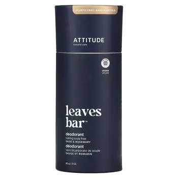 ATTITUDE, дезодорант-мыло Leaves, шалфей и розмарин, 3 унции (85 г)