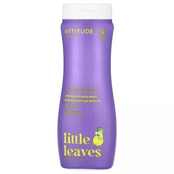 ATTITUDE, Little Leaves Science, шампунь и гель для душа 2 в 1, ваниль и груша, 16 жидких унций (473 мл)