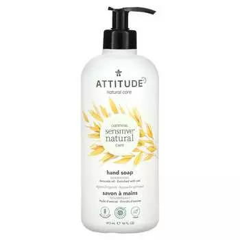 ATTITUDE, Oatmeal Sensitive Natural Care, мыло для рук, масло авокадо, 473 мл (16 жидких унций)