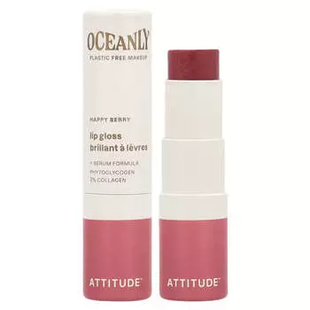 ATTITUDE, Oceanly™, блеск для губ, счастливая ягода, 3,4 г (0,12 унции)