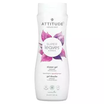 ATTITUDE, Super Leaf Science, натуральный гель для душа, успокаивающий, листья белого чая, 16 унций (473 мл)