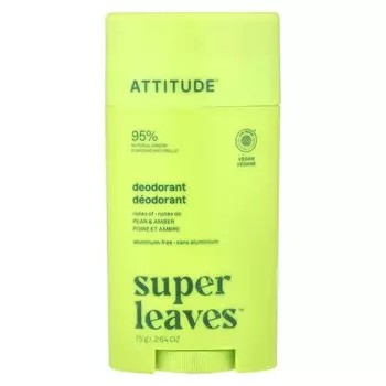 ATTITUDE, Super Leaves™, Deodorant Stick, Pear & Pumpkin, 75g (2.64oz)