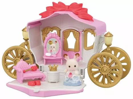 Аттракцион и стильная карета для парка развлечений Sylvanian Families Сертификация ST Mark для детей от 3 лет и старше Игрушечный кукольный домик Sylvanian Families EPOCH