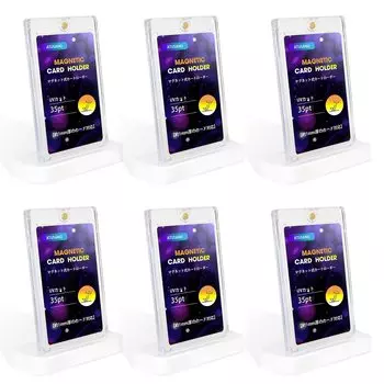 ATUSANO Magnetic Loader UV Protection of 6 loaders stand Trading Card Magnet Magnetic Pokeka Loader Protective Storage Case Magnetic Loader 35p
