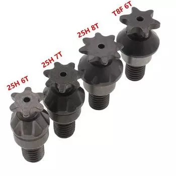 ATV 6T/7T/8T/9T 47cc 49cc T8F 25H Мотоциклетные шестерни Коробка передач Сцепление Барабан Шестерня Передняя цепь Звездочка 25H 6T