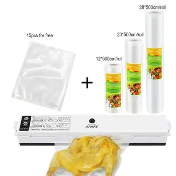 ATWFS Пищевой вакуумный упаковщик Упаковочная машина для запечатывания пакетов Вакуумный упаковщик для пищевых продуктов