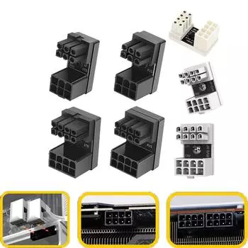 ATX 8PIN 6pin PCI-E 8pin разъем «мама-папа» под углом 90/180 градусов для настольных компьютеров, видеокарта, разъем усилителя руля для графического процессора