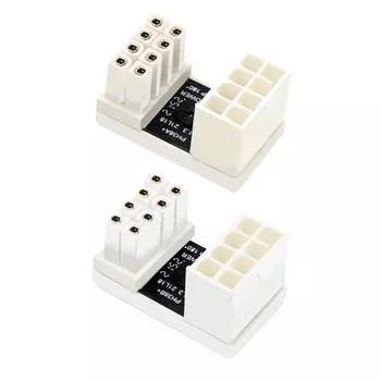 ATX PCIE 8-контактный разъем типа «мама-папа» под углом 180 ° GPU VGA адаптер питания для настольной графической видеокарты рулевой разъем 8PIN RVS