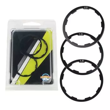 Atyhao Звездочка из алюминиевого сплава для велосипеда 1 мм Набор из 3 проставок, Проставки, + 1,5 мм + 2 мм,