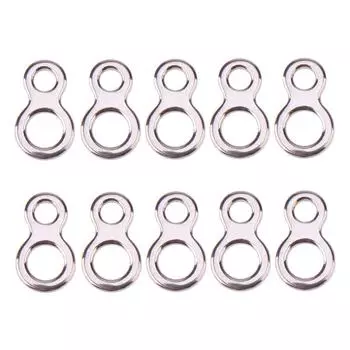 AU 10pcs Fishing Butterfly Jigging Stainless Steel Figure 8 Solid Ring Assist S