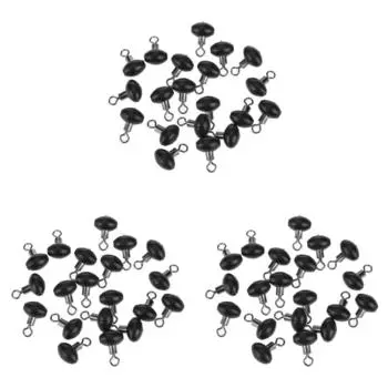 AU 20 шт. Черная пластиковая бусина с вращающимся вертлюжком для изготовления 3-сторонних вертлюгов