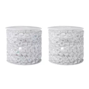 AU 20м/рулон акриловые хрустальные занавески восьмиугольные бусины занавески для дома свадебный декор белый