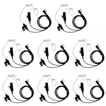 AU 2 Pin Covert Acoustic Tube Earpiece Headset Mic for Kenwood UV-5R