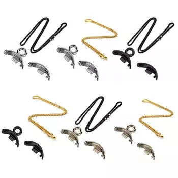 AU 2 шт. Соединитель для ремешка для часов DIY Аксессуары Соединители для браслета Xiaomi Mi Band Gold connector + black chain