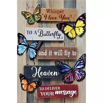 AU 2pcs 5D DIY Full Round Drill Diamond Painting Butterfly Home Decor Art 40x60c