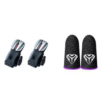 AU 2x6-пальцевый контроллер, игровая кнопка для стрельбы по прицелу для PUBG Mobile