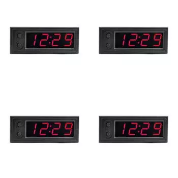 AU 3 в 1 автомобильный термометр вольтметр 12 В цифровые часы тестер напряжения (красный)