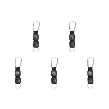 AU 3 в 1 карабин кольцо черный компас термометр вешалка для альпинизма поход