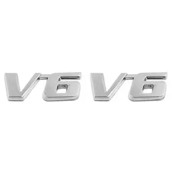 AU 3D Chrome Metal V6 Car Auto Tailgate Sticker Emblem Badge Decal