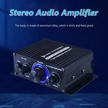 AU 3Pcs AK-170 Mini HiFi Stereo Audio Power Amplifier 200W+200W with RCA Input