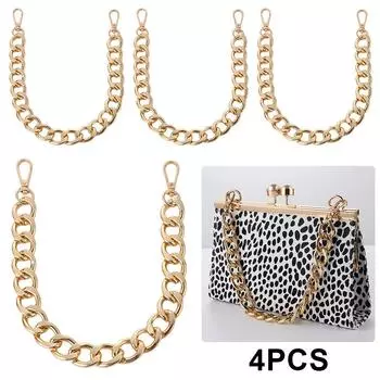 AU 40 см панк металл толстая цепь сумка плечевой ремень DIY ручки сумки (Золото)