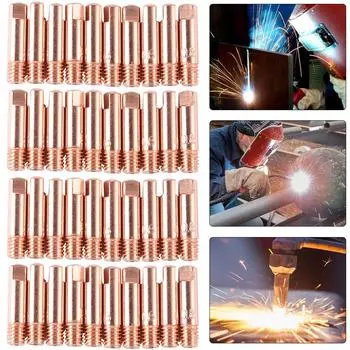AU 40Pcs MIG сварочные сопла контактные наконечники газовый диффузор держатель разъема (0.8)