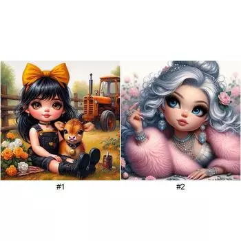 AU 5D DIY Полный Круглый Дрель Алмазная Картина Девочка Набор Домашний Декор Искусство Ремесло GS4561