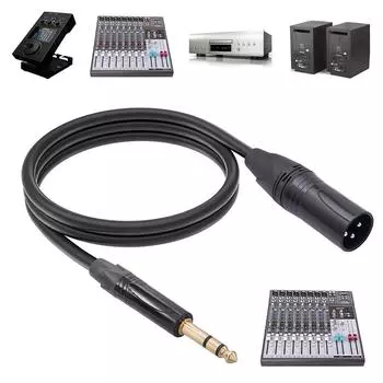AU 6.35mm TRS To XLR Jack аудиокабель аудиокабель черный для микрофона Stage DJ P 2M