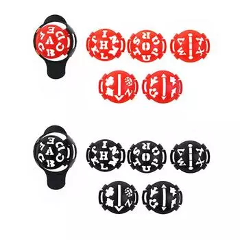 AU 7pcs Alphabet Golf Ball Line Liner Marker Template Drawing Alignment Marks To красный