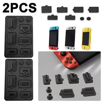 AU 8 шт. Комплект сетчатых заглушек для защиты от пыли для переключателя NS/переключателя OLED (черный)