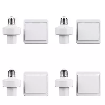 AU E27 Беспроводной держатель лампы ВКЛ/ВЫКЛ базовый выключатель гнездо для светодиодных ламп (В)