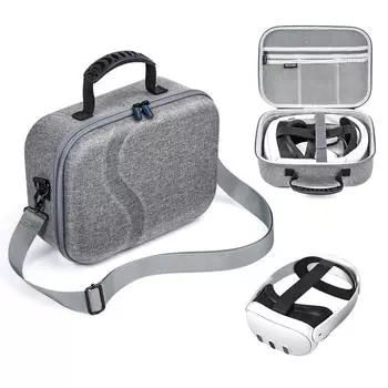 AU Fashion Hard Travel Case Расширяемая емкость VR Gaming Bag Подходит для Meta Quest