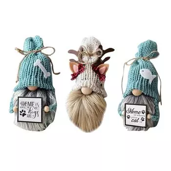 AU Gnomes Plush Rudolph Faceless Кукла Фигурки Рождественские Украшения Для Дома Ornam A