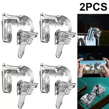 AU GT01 2Pair PUBG Mobile Trigger Grip Gamepad Fire Button Phone Controller