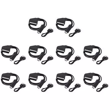 AU HDMI-Compatible to Scart Adapter Cable Audio Video Cable Adapter Plug and Pla