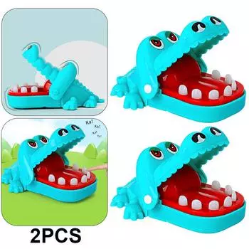AU Крокодил Зубы Стоматолог Игра - ABS Рука Выдергивание Зубов Классическая Игрушка (синий)