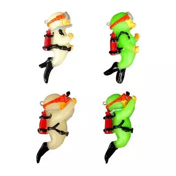 AU Luminous Aquarium Fish Tank Floating Diver Underwater Aquatic Landscape Ornam A